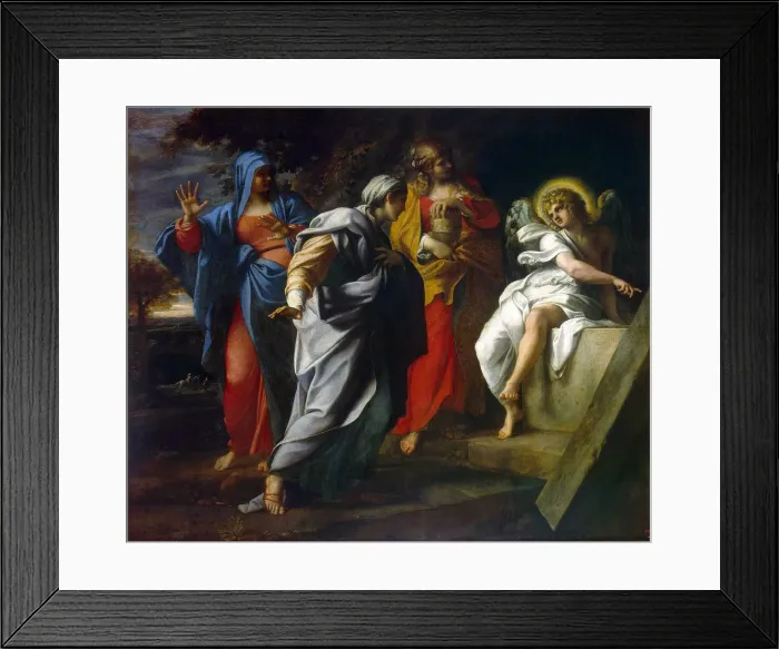 Framed Print : Holy Women at Christs Tomb, second half of the 16th century Framed Print : Holy Women at Christs Tomb, second half of the 16th century