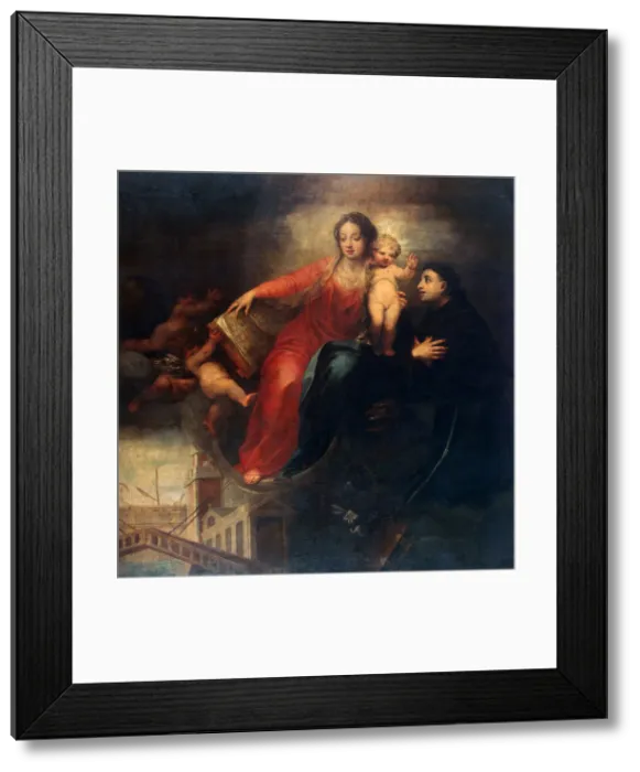 Framed Print : Madonna and Child with Saint Anthony of Padua, 1660s Framed Print : Madonna and Child with Saint Anthony of Padua, 1660s