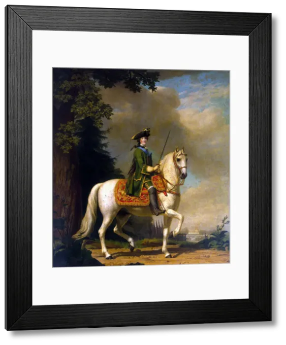 Framed Print : Equestrian Portrait of Empress Catherine II, (1729-1796), after 1762 Framed Print : Equestrian Portrait of Empress Catherine II, (1729-1796), after 1762