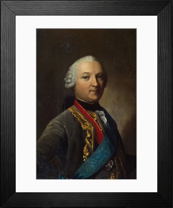 Framed Print : Portrait of Caspar von Saldern, (1711-1786), middle of the 18th century Framed Print : Portrait of Caspar von Saldern, (1711-1786), middle of the 18th century