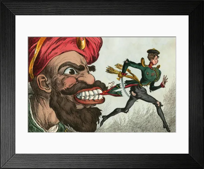 Framed Print : The beginning of the Crimean war by eyes of the West European caricaturist, 1850s Framed Print : The beginning of the Crimean war by eyes of the West European caricaturist, 1850s