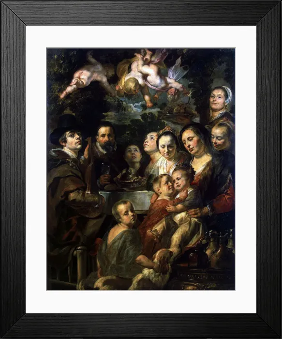 Framed Print : Self-Portrait with Parents, Brothers and Sisters, c1615 Framed Print : Self-Portrait with Parents, Brothers and Sisters, c1615