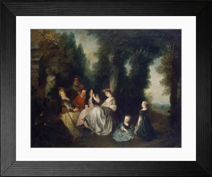 Framed Print : Party in the Garden, 1690-1743 Framed Print : Party in the Garden, 1690-1743
