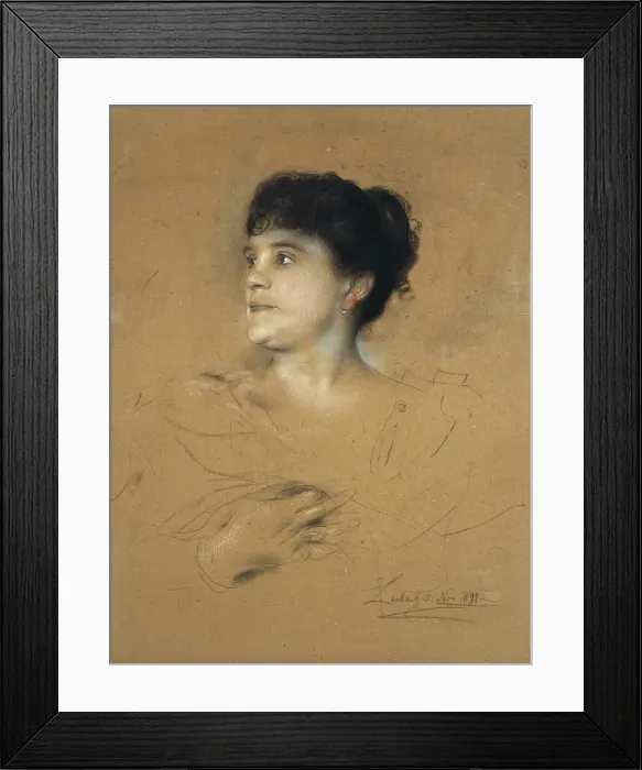 Framed Print : Portrait of the singer Marcella Sembrich, (1858-1935), 1891 Framed Print : Portrait of the singer Marcella Sembrich, (1858-1935), 1891
