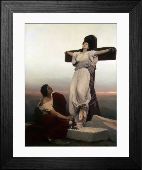 Framed Print : Christian Martyr on the Cross, (Saint Julia), 1865 Framed Print : Christian Martyr on the Cross, (Saint Julia), 1865