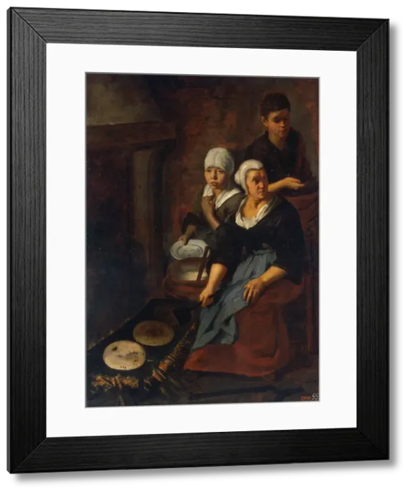 Framed Print : Baking of Flat Cakes, 1645-1648 Framed Print : Baking of Flat Cakes, 1645-1648