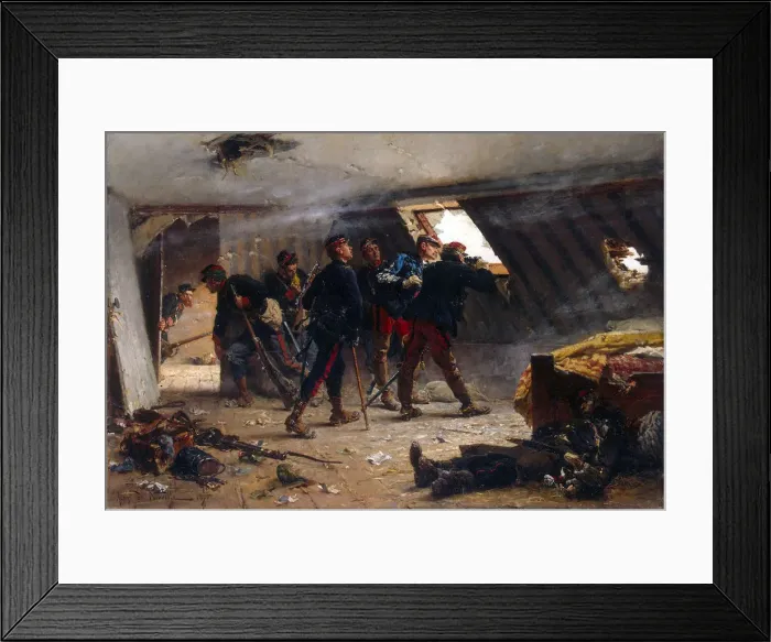 Framed Print : Scene from the Franco-Prussian War, 1875 Framed Print : Scene from the Franco-Prussian War, 1875