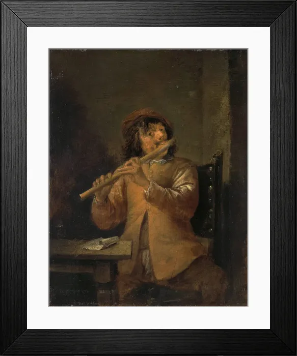 Framed Print : Flautist, 1630s Framed Print : Flautist, 1630s