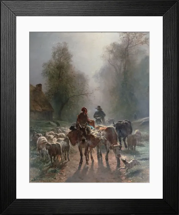 Framed Print : On the Way to the Market, 1859 Framed Print : On the Way to the Market, 1859