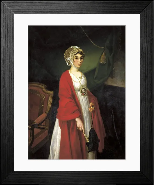 Framed Print : Portrait of the Actress and Singer, Countess Praskovya Sheremetyeva, (Zhemchugova) (1768-1803), 18 Framed Print : Portrait of the Actress and Singer, Countess Praskovya Sheremetyeva, (Zhemchugova) (1768-1803), 18