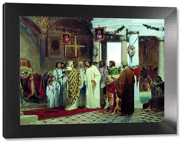 The Baptism of grand prince of Kiev Vladimir the Great in 987, 1883