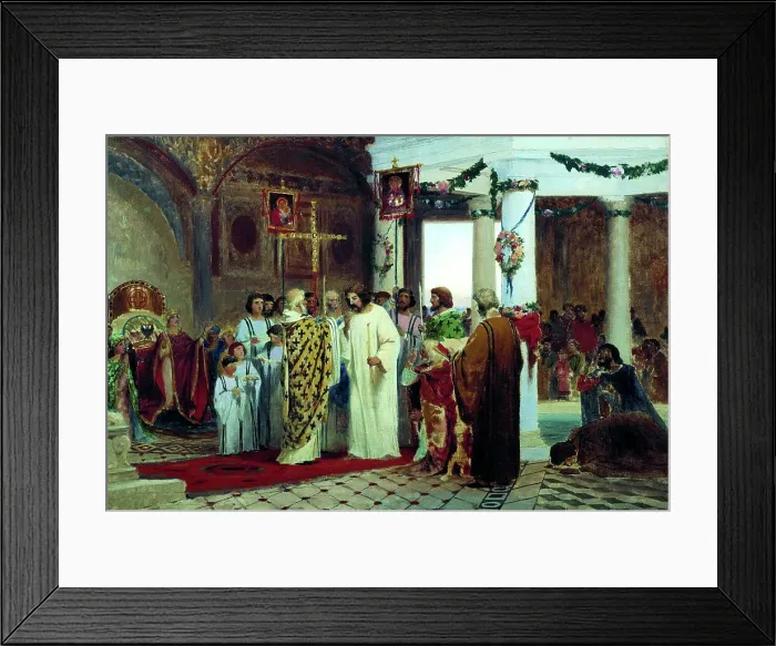 Framed Print : The Baptism of grand prince of Kiev Vladimir the Great in 987, 1883 Framed Print : The Baptism of grand prince of Kiev Vladimir the Great in 987, 1883