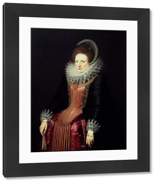 Portrait of a Lady with a Fan, 1610s. Artist: Flemish Master