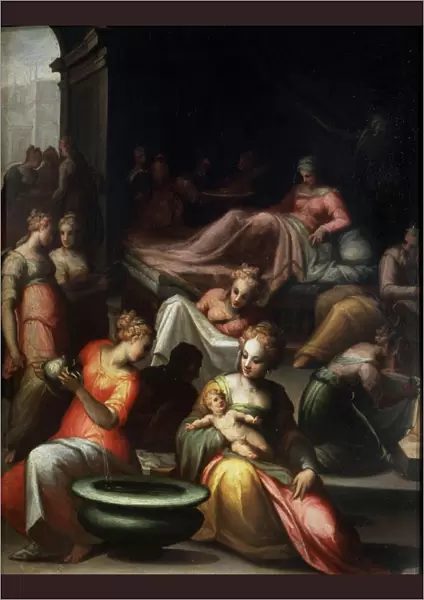 The Nativity of John the Baptist, 16th century. Artist: Giovanni Battista Naldini