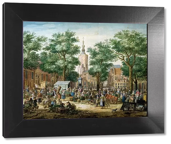 The Big Green Market in The Hague, 1769. Artist: Paulus Constantijn la Fargue