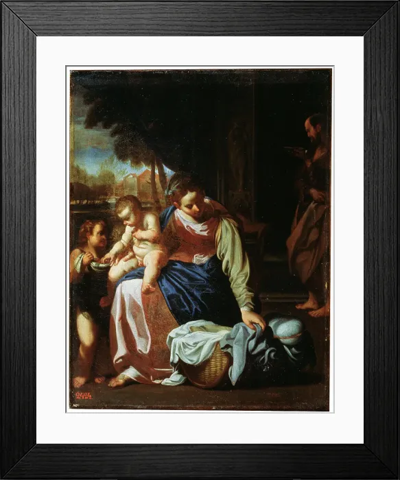Framed Print : The Holy Family, late 16th or early 17th century. Artist: Annibale Carracci Framed Print : The Holy Family, late 16th or early 17th century. Artist: Annibale Carracci