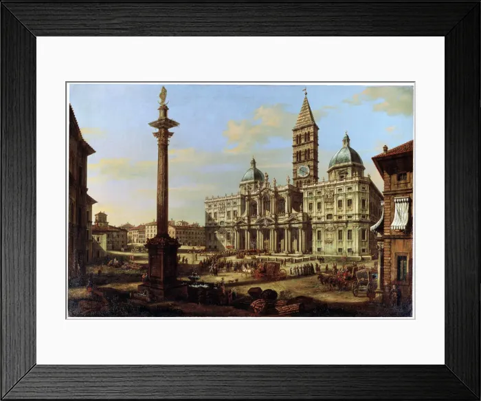 Framed Print : The Piazza and Church of Santa Maria Maggiore in Rome, 1739. Artist: Bernardo Bellotto Framed Print : The Piazza and Church of Santa Maria Maggiore in Rome, 1739. Artist: Bernardo Bellotto