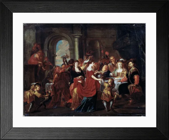 Framed Print : The Feast of Herod, 17th century. Artist: Abraham Jansz van Diepenbeeck Framed Print : The Feast of Herod, 17th century. Artist: Abraham Jansz van Diepenbeeck