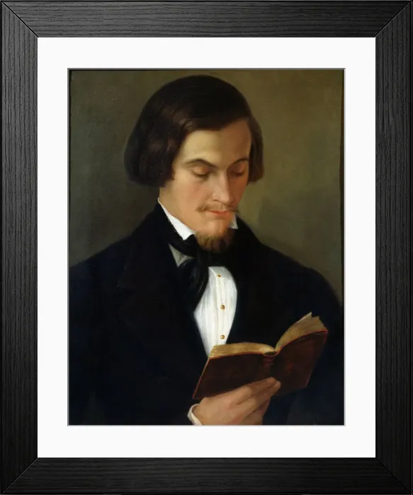 Framed Print : Portrait of the Poet Heinrich Heine, 1842. Artist: Amalia Keller Framed Print : Portrait of the Poet Heinrich Heine, 1842. Artist: Amalia Keller
