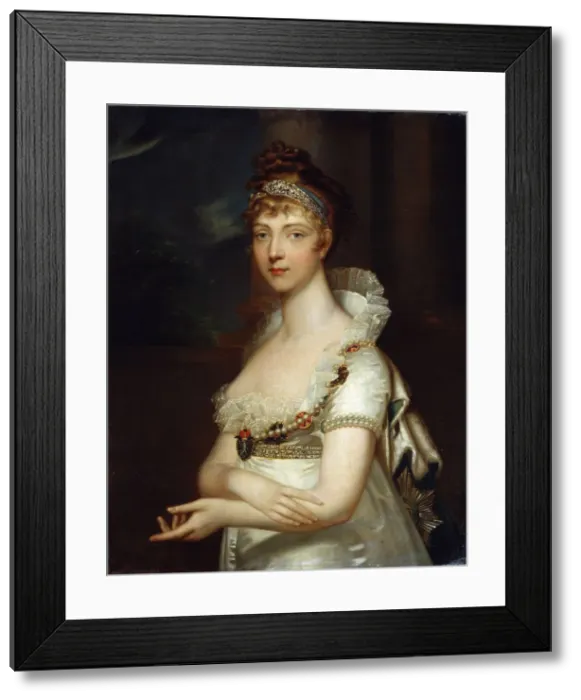 Framed Print : Portrait of Empress Elizabeth Alexeievna, late 18th or early 19th century. Artist: Jean Laurent Monnier Framed Print : Portrait of Empress Elizabeth Alexeievna, late 18th or early 19th century. Artist: Jean Laurent Monnier