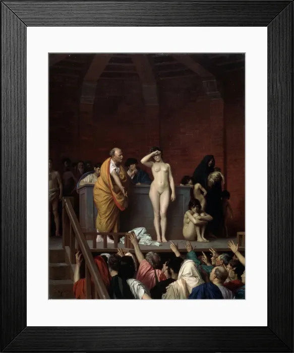 Framed Print : The Slave Market in Rome, c1883-c1884. Artist: Jean-Leon Gerome Framed Print : The Slave Market in Rome, c1883-c1884. Artist: Jean-Leon Gerome