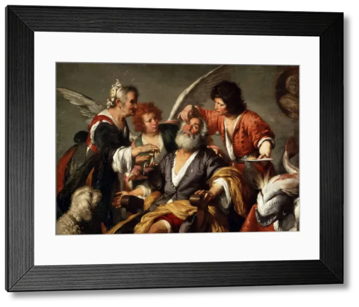 Framed Print : The Healing of Tobit, c1635. Artist: Bernardo Strozzi Framed Print : The Healing of Tobit, c1635. Artist: Bernardo Strozzi