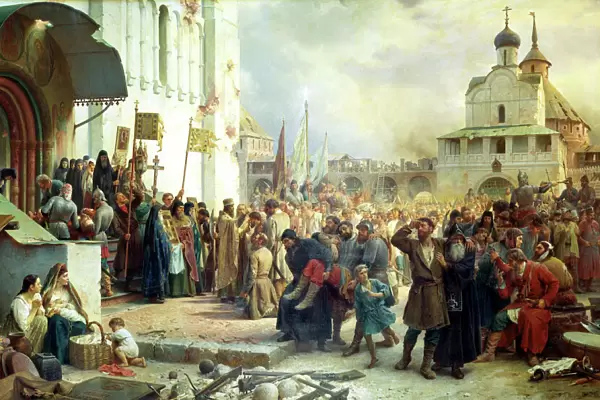 The Siege of the Trinity Sergius Lavra in Sergiev Posad, 1891. Artist: Vasily Vereshchagin