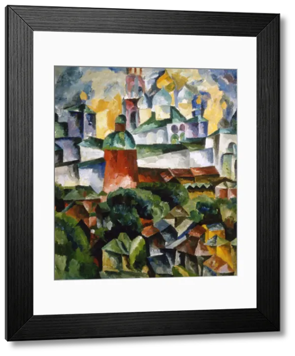 Framed Print : Landscape with the Trinity-Sergius-Monastery, 1920. Artist: Aristarkh Lentulov Framed Print : Landscape with the Trinity-Sergius-Monastery, 1920. Artist: Aristarkh Lentulov