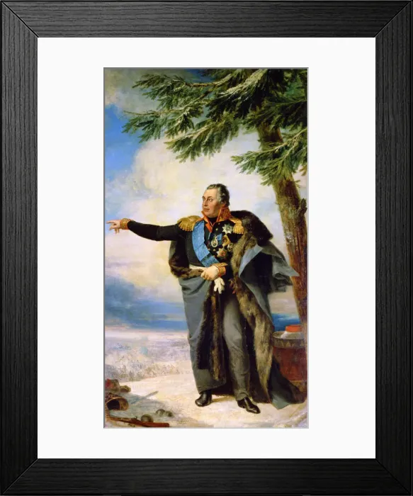 Framed Print : Portrait of Field Marshal Prince Mikhail Kutuzov, 1829. Artist: George Dawe