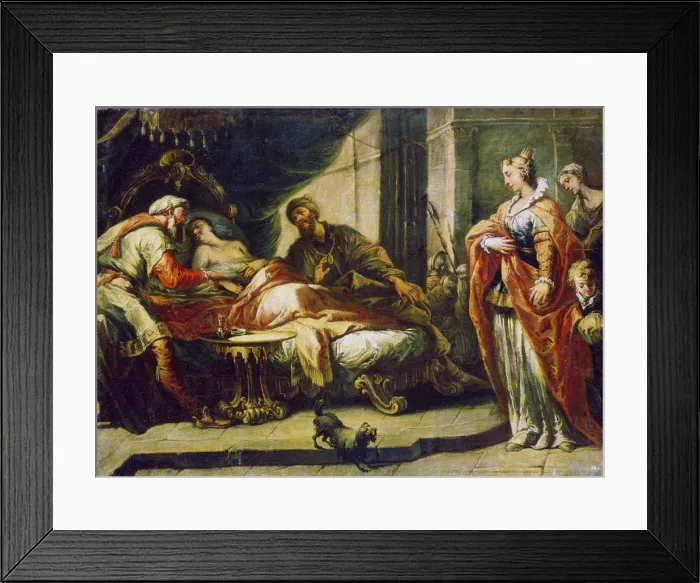 Framed Print : Antiochus and Stratonike, 18th century. Artist: Gaspare Diziani Framed Print : Antiochus and Stratonike, 18th century. Artist: Gaspare Diziani