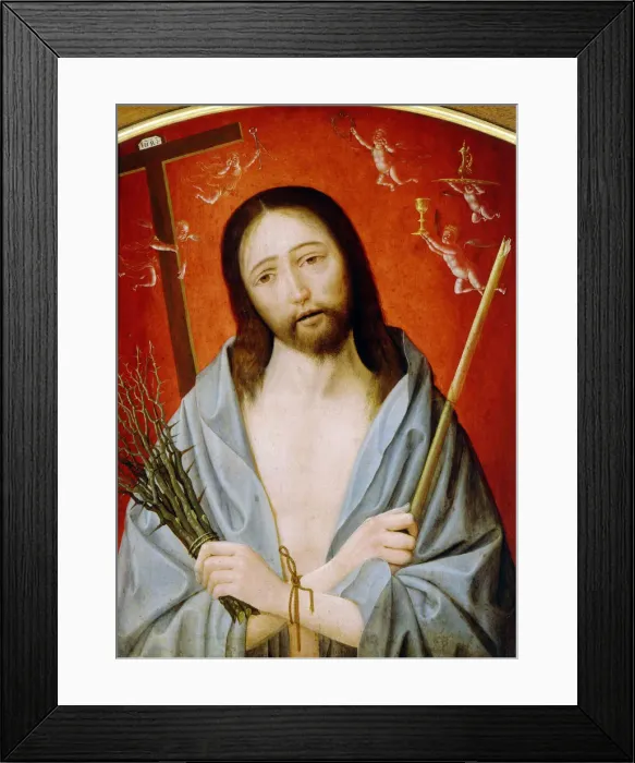 Framed Print : The Man of Sorrows, c1520. Artist: Jan Mostaert Framed Print : The Man of Sorrows, c1520. Artist: Jan Mostaert