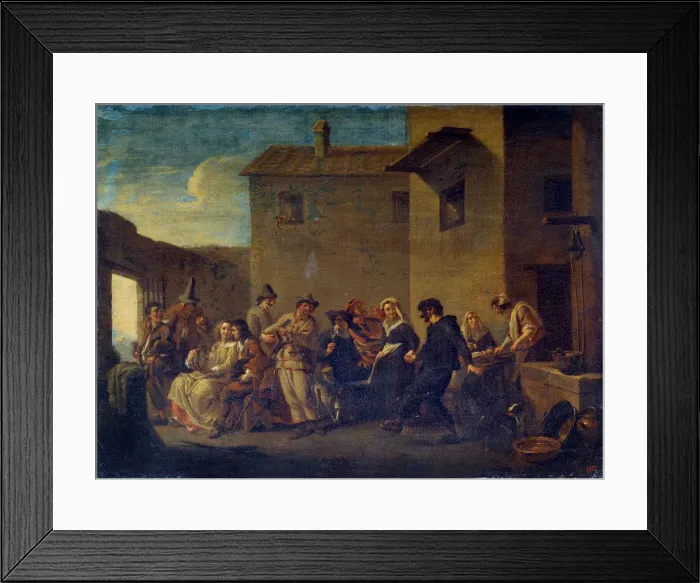 Framed Print : Carnival in Venice, 17th century. Artist: Johannes Lingelbach Framed Print : Carnival in Venice, 17th century. Artist: Johannes Lingelbach