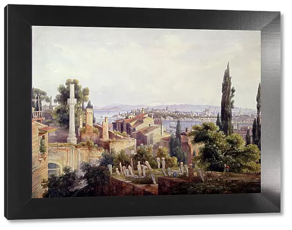 View of Constantinople and the Golden Horn, 1835. Artist: Johann Jakob Wolfensberger