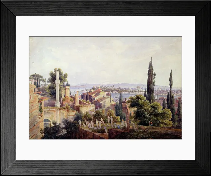 Framed Print : View of Constantinople and the Golden Horn, 1835. Artist: Johann Jakob Wolfensberger Framed Print : View of Constantinople and the Golden Horn, 1835. Artist: Johann Jakob Wolfensberger