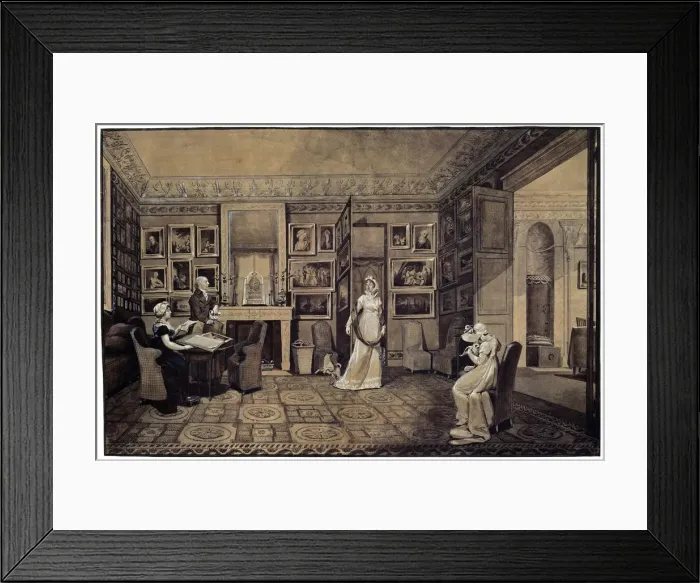 Framed Print : Drawing Room in the Baryatinsky House in Altona, 1807. Artist: Elisabeth Louise Vigee-LeBrun Framed Print : Drawing Room in the Baryatinsky House in Altona, 1807. Artist: Elisabeth Louise Vigee-LeBrun