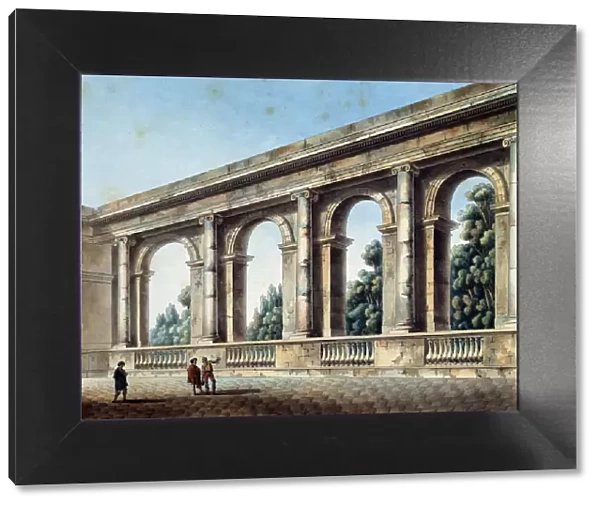 View of an Arched Gallery, c1791-c1794. Artist: Thomas de Thomon