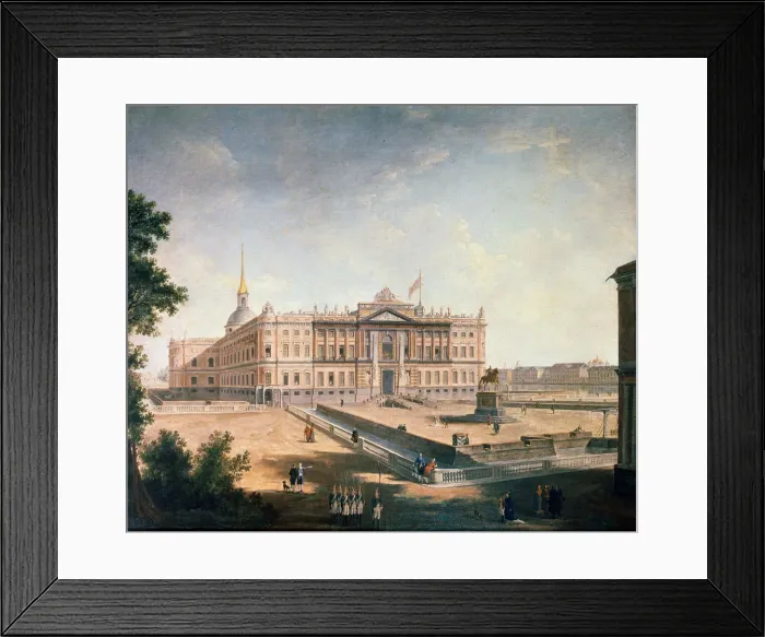 Framed Print : View of the Michael Palace and the Connetable Square, St Petersburg, c1800. Artist: Fyodor Yakovlevich Alexeev Framed Print : View of the Michael Palace and the Connetable Square, St Petersburg, c1800. Artist: Fyodor Yakovlevich Alexeev