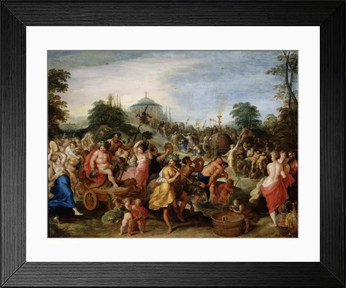 Framed Print : Bacchus Procession, 17th century. Artist: Frans Francken II Framed Print : Bacchus Procession, 17th century. Artist: Frans Francken II