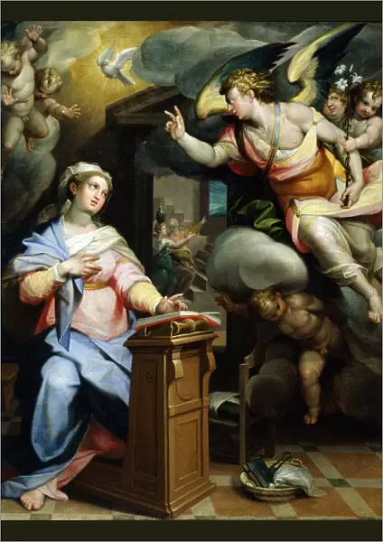 The Annunciation, 1560s. Artist: Orazio Samacchini