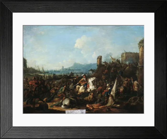 Framed Print : The Siege of La Rochelle in October 1628, early 18th century. Artist: Arnold Frans Rubens Framed Print : The Siege of La Rochelle in October 1628, early 18th century. Artist: Arnold Frans Rubens