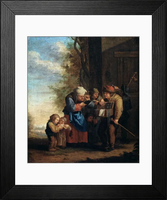 Framed Print : The Spectacles Seller, Eyesight (from the series The Five Senses ), 17th century. Artist: Andries Dirksz Both Framed Print : The Spectacles Seller, Eyesight (from the series The Five Senses ), 17th century. Artist: Andries Dirksz Both