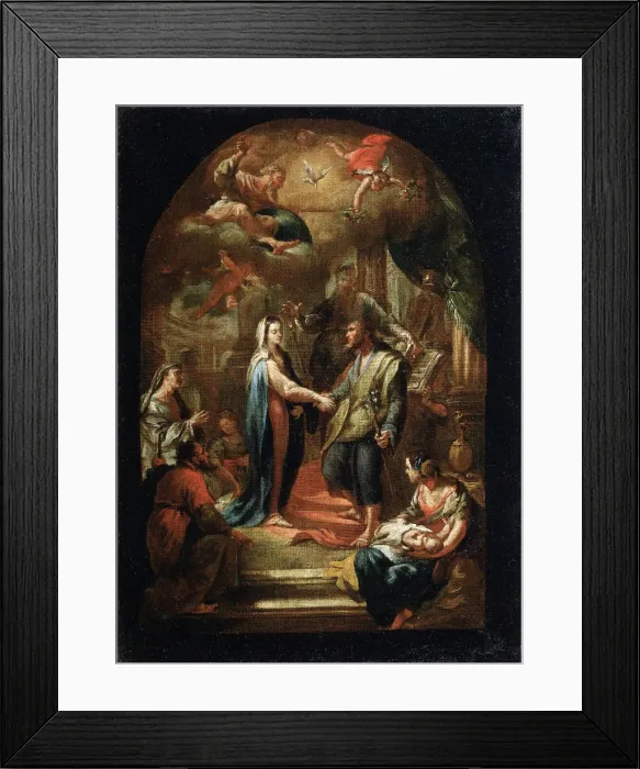 Framed Print : The Marriage of Mary and Joseph, 18th or early 19th century. Artist: Domenico Corvi Framed Print : The Marriage of Mary and Joseph, 18th or early 19th century. Artist: Domenico Corvi