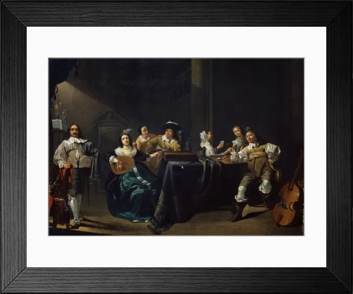 Framed Print : Merry Company, 17th century. Artist: Jacob Duck Framed Print : Merry Company, 17th century. Artist: Jacob Duck