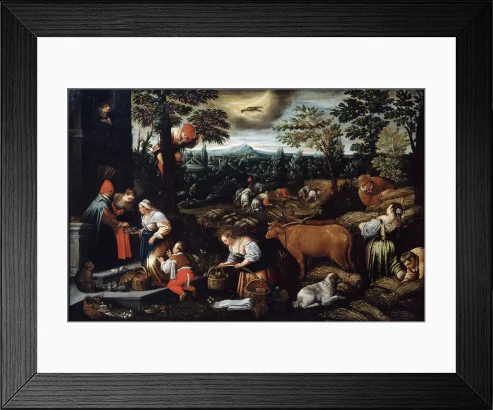 Framed Print : June (from the series The Seasons ), late 16th or early 17th century. Artist: Leandro Bassano Framed Print : June (from the series The Seasons ), late 16th or early 17th century. Artist: Leandro Bassano