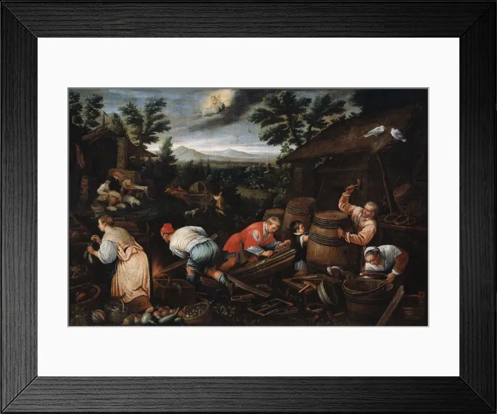 Framed Print : August (from the series The Seasons ), late 16th or early 17th century. Artist: Leandro Bassano Framed Print : August (from the series The Seasons ), late 16th or early 17th century. Artist: Leandro Bassano