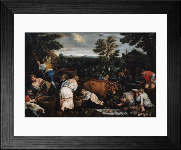 Framed Print : September (from the series The Seasons ), late 16th or early 17th century. Artist: Leandro Bassano Framed Print : September (from the series The Seasons ), late 16th or early 17th century. Artist: Leandro Bassano