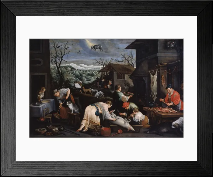 Framed Print : December (from the series The Seasons ), late 16th or early 17th century. Artist: Leandro Bassano Framed Print : December (from the series The Seasons ), late 16th or early 17th century. Artist: Leandro Bassano