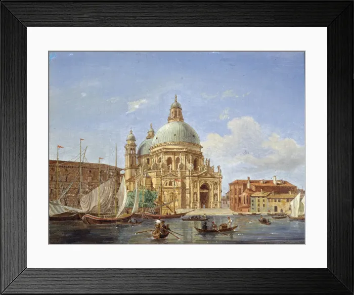 Framed Print : The Santa Maria della Salute Church, 19th century. Artist: Victor Adam