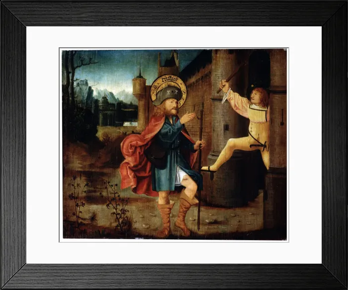 Framed Print : The Expulsion of Saint Roch from Rome, late 15th century. Artist: German Master Framed Print : The Expulsion of Saint Roch from Rome, late 15th century. Artist: German Master