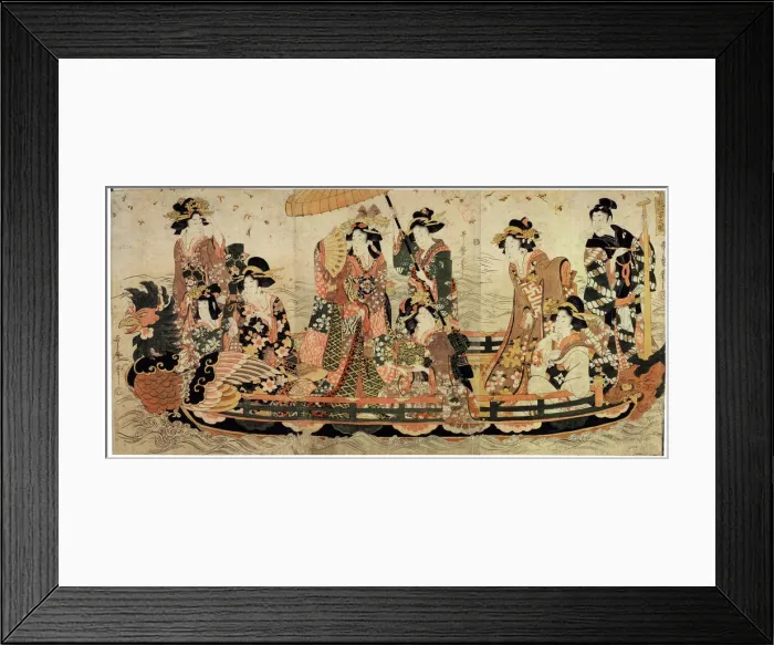 Framed Print : Cherry Blossom Viewing (Hanami), early 19th century(?). Artist: Kitagawa Utamaro II Framed Print : Cherry Blossom Viewing (Hanami), early 19th century(?). Artist: Kitagawa Utamaro II